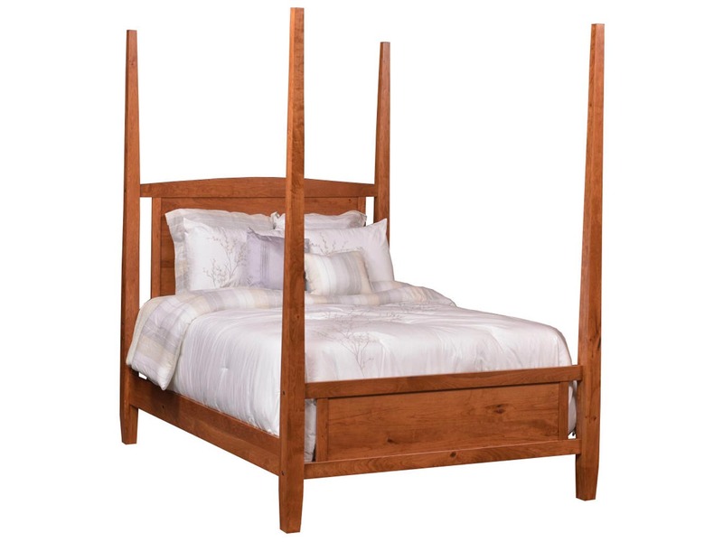 Rosewood Queen Poster Bed - 64"W x 871/2" LnHeadboard 52" H Footboard 23"H