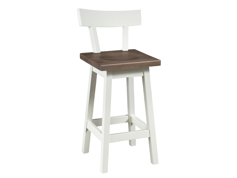 Seaford Swivel Stool w/ Back - 16"W x 36"H x 16"D