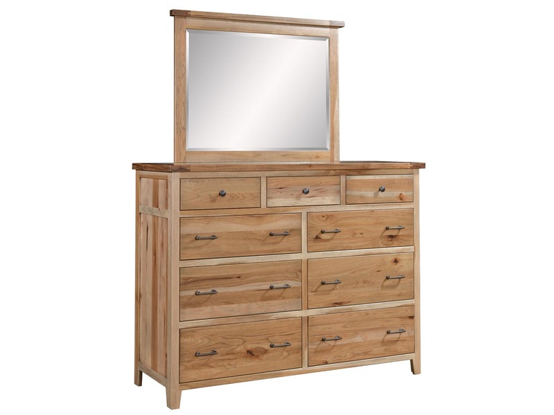 Timber Mill Dresser w/ Mirror - TM-3357 Dresser 57.75"W x 44.75"H x 21.50"DnMI-3332 Mirror 32"H x 42"W
