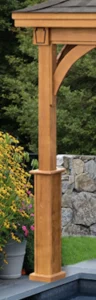 5" Wood Post w/Skirt