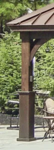 7" Wood Post with skirt for Pavilions