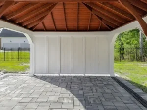 Pavilion with Vinyl Privacy Wall