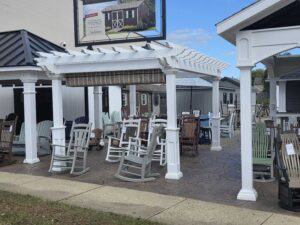 Display Model 10x14 Elegant Vinyl Pergola