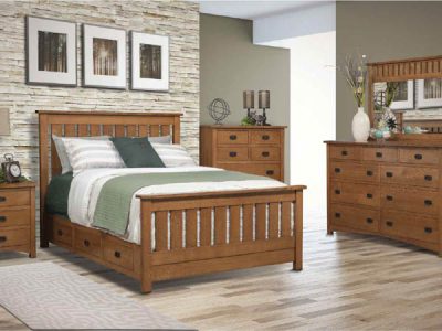 Amish handcrafted bedroom furniture from the Claremont Mission collection