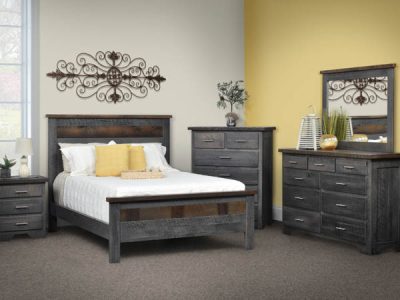 Amish handcrafted bedroom furniture from the London Fog collection.