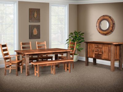 Amish handcrafted dining room furniture from the Almanzo collection.