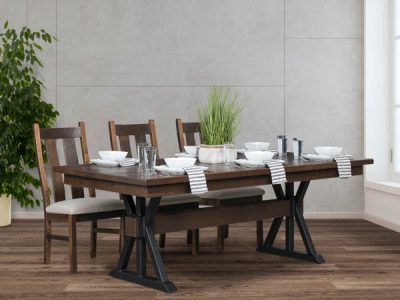 Amish handcrafted dining room furniture from the Boston collection.