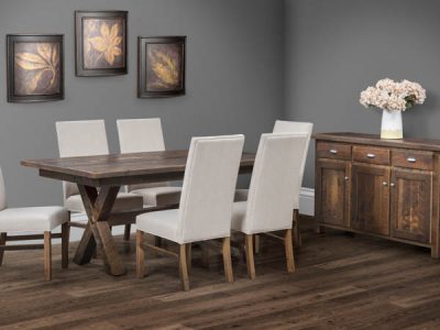 Amish handcrafted dining room furniture from the Buxton collection.