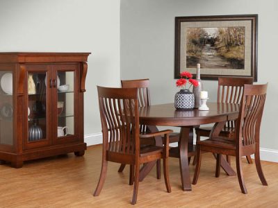 Amish handcrafted dining room furniture from the Christy collection.