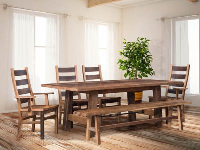 Amish handcrafted dining room furniture from the Cleveland collection.