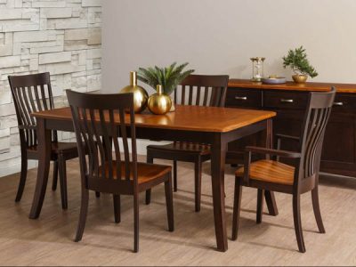 Amish handcrafted dining room furniture from the Concord collection.