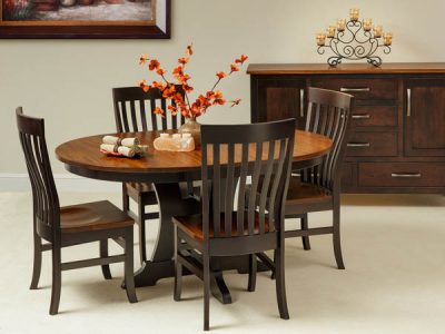 Amish handcrafted dining room furniture from the Douglas collection.