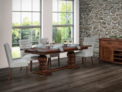 Amish handcrafted dining room furniture from the DaVinci collection.