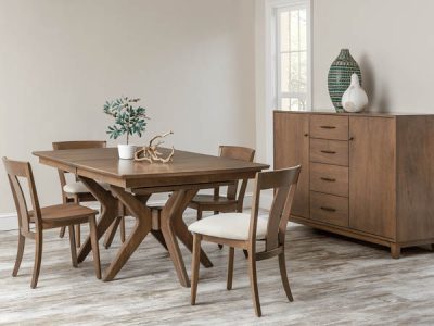 Amish handcrafted dining room furniture from the Ellen collection.