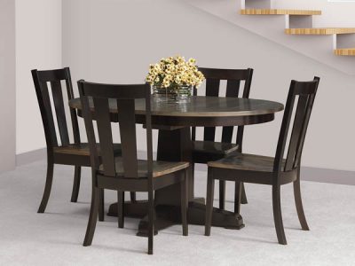 Amish handcrafted dining room furniture from the La Croix collection.