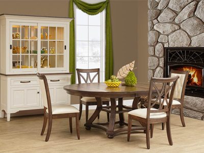 Amish handcrafted dining room furniture from the Marshfield collection.