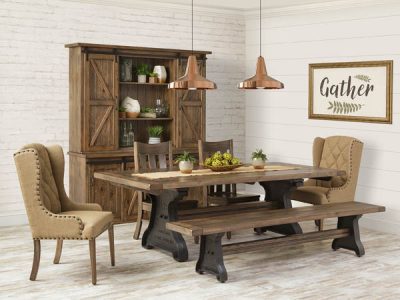 Amish handcrafted dining room furniture from the Pierre collection