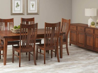 Amish handcrafted dining room furniture from the Provence collection.