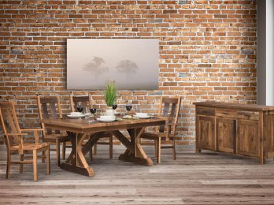 Amish handcrafted dining room furniture from the Stretford collection.