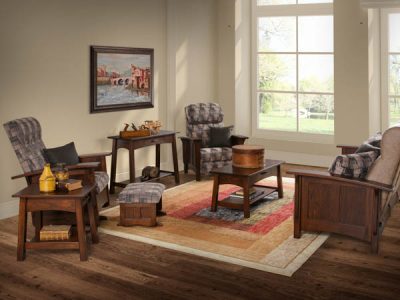 Santa Fe Amish handcrafted living room furniture from the Elm Crest collection.