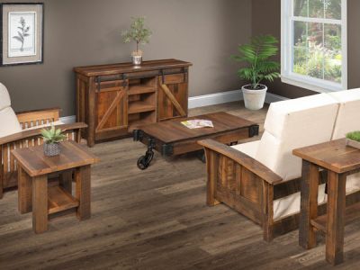 Amish handcrafted living room furniture from the Kingston collection.