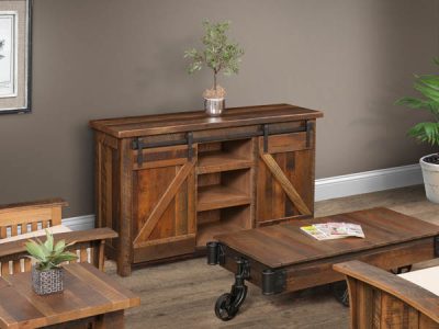 Amish handcrafted TV stand.