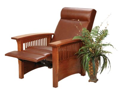 Amish handcrafted Mission style recliner.