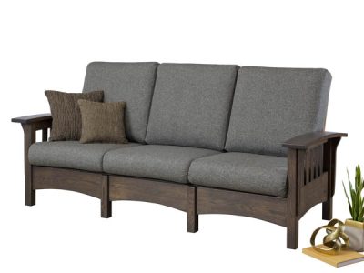 Amish crafted Classic Mission style sofa.