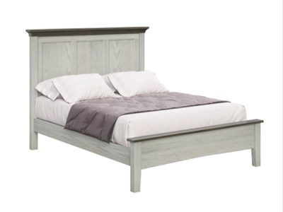 Amish handcrafted bed in 2-tone white finish