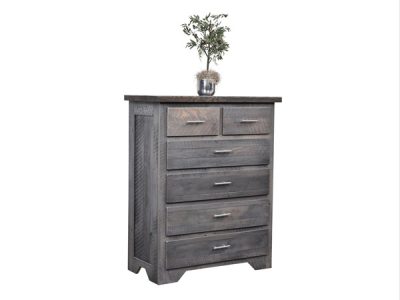 Amish handcrafted chest of drawers in dark finish